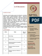 Nptel Syllabus - Seismis Analysis of Structures