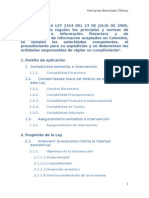 ESQUEMA DE LA LEY 1314 DE 2009 SOBRE CONTABILIDAD E INFORMACIÓN FINANCIERA