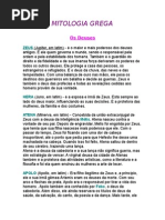 Mitologia Grega (vários txts + deuses)