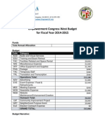 ECWANDC FY 14/15 Budget