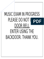 Don't use door bell