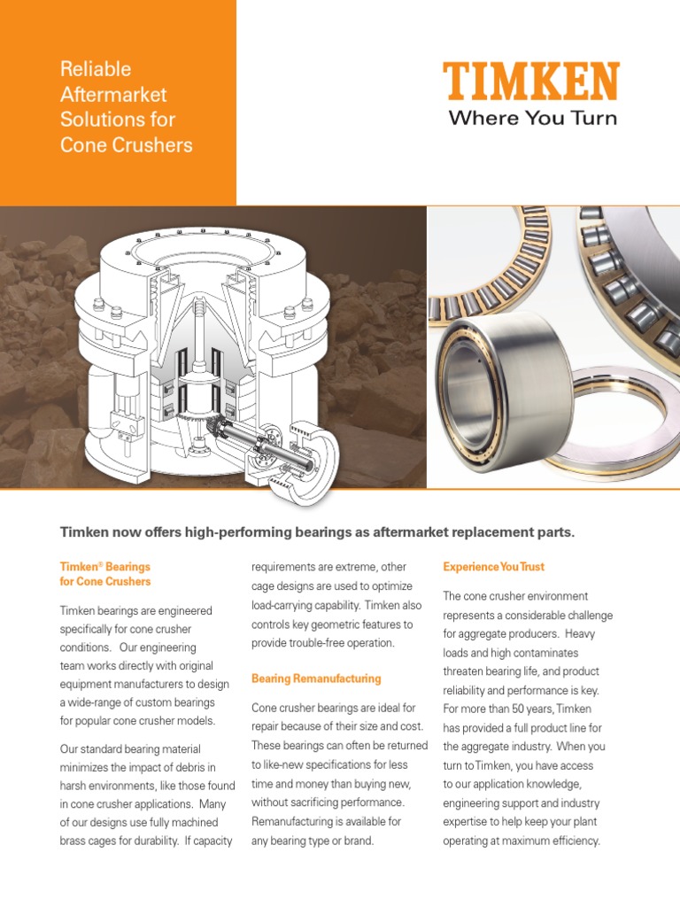 Timken Cone Crusher Bearings