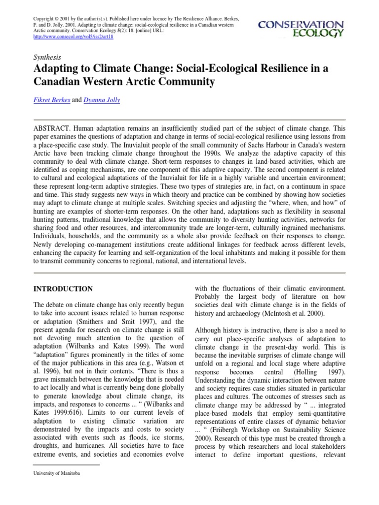 Climate Change Adaptation | PDF | Inuit | Polar Bear