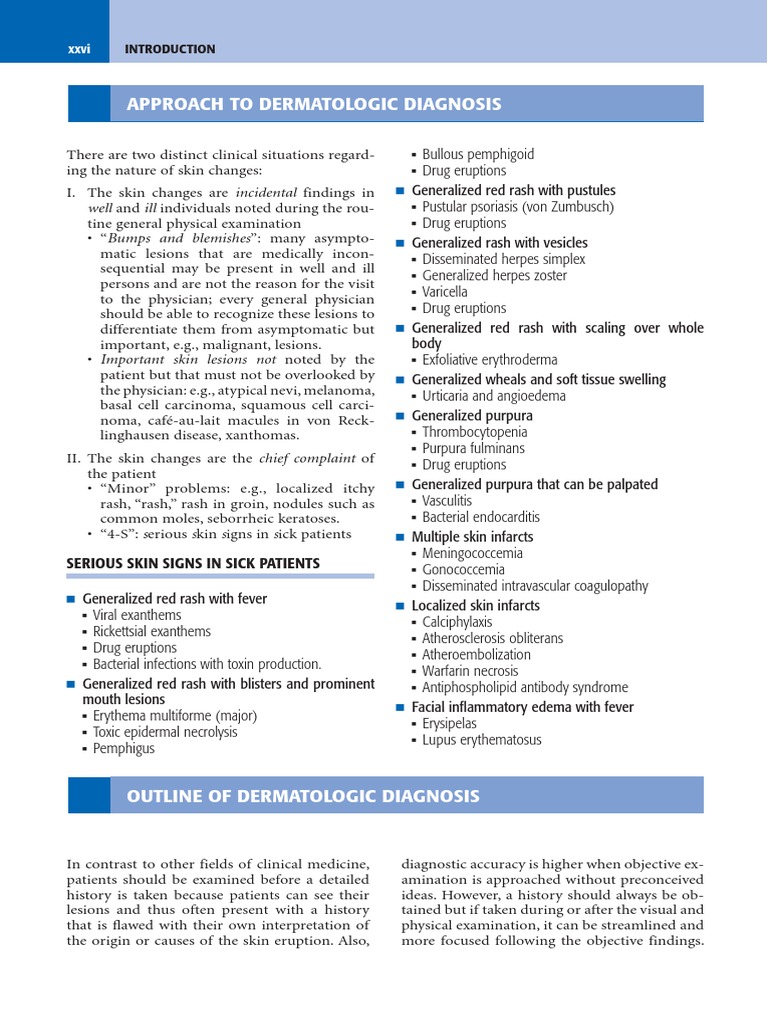 Approach To Dermatologic Diagnosis: Well and Ill Individuals Noted ...