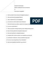 Term Paper of International Management Questionnaire Form