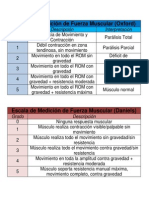 Escala de Medición de Fuerza Muscular