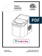 Avalon Bay AB-ICE26S Portable Ice Maker - Owner's Manual