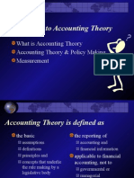 Introduction To Accounting Theory: What Is Accounting Theory Accounting Theory & Policy Making Measurement