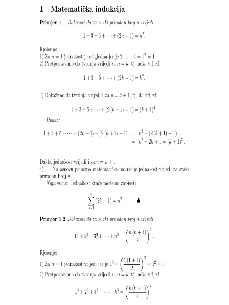 Matematička Indukcija | PDF
