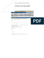 Soal Aljabar Linear Dengan Matlab