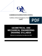 CAPE Geometrical and Mechanical Engineering Drawing