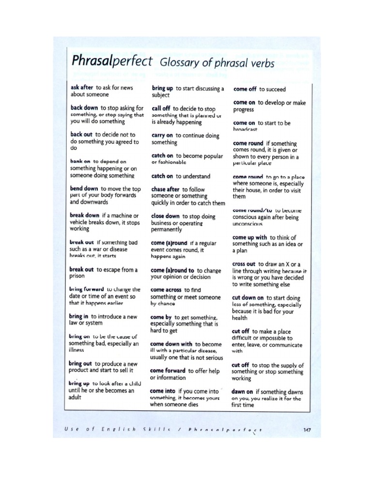 Phrasal Verbs For FCE | PDF