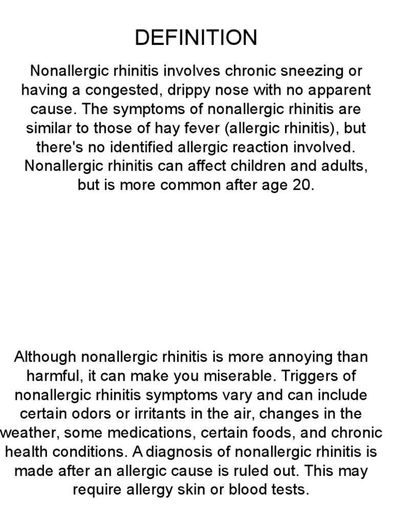 pyd rhinitis a study of rhinitis non allergic | allergy | clinical