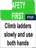 Sign Safety Climb Ladder Both Hands