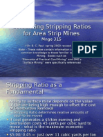 Calculating Stripping Ratios and Break Even Limits for Surface Coal Mines