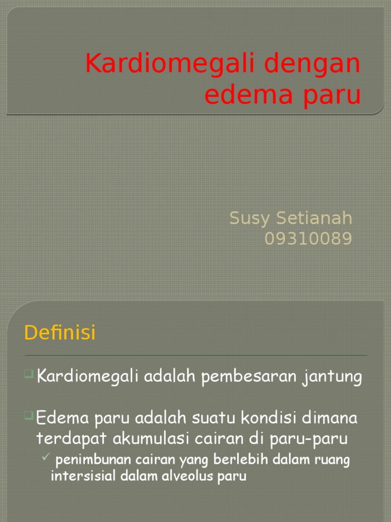 Kardiomegali Dengan Edema Paru PDF