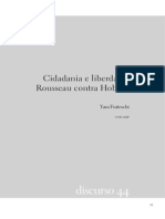 Cidadania e Liberdade- Rousseu Contra Hobbes - Yara Frateschi