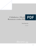 Cidadania e Liberdade - Rousseu Contra Hobbes - Yara Frateschi