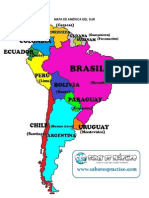 Paises de America Del Sur y Sus Extensiones, Población, Rios, Montañas y Clima