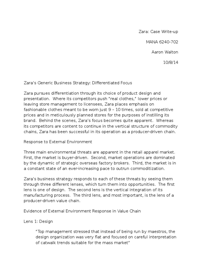 Zara: fast fashion case study slideshare picture