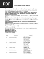 Romanian Phonology and Phonetics