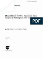 Element Library For Three-Dimensional Stress Analysis by The Integrated Force Method