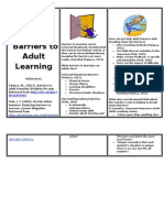 Barriers To Adult Learning Brochure