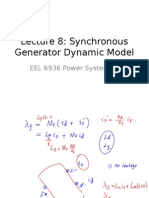 Lecture 8: Synchronous Generator Dynamic Model: EEL 6936 Power Systems II