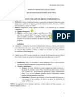 Guia Para La Estructuracion Del Proyecto de Residencia