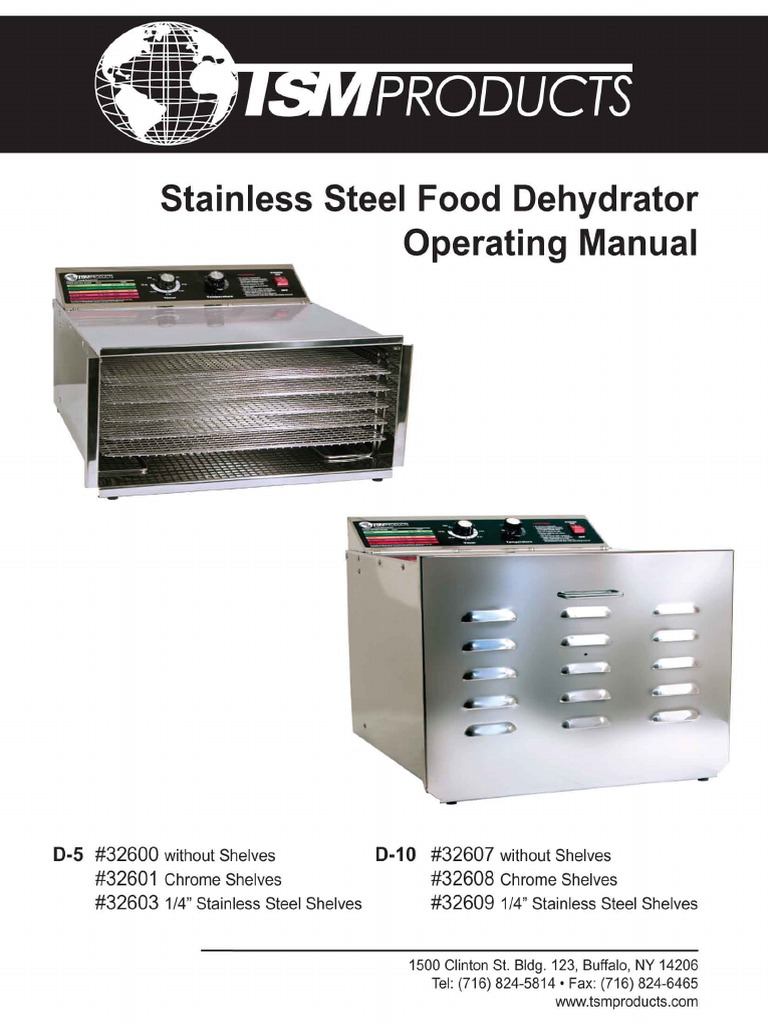 Somatisk celle Vant til overtro Dehydrator d-10 Technical Manual | PDF