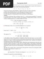 Pstat 160A Final Practice II Solutions