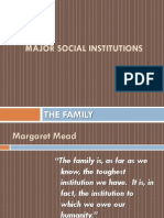 The FAMILY - Major Social Institution