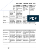 Exhibition Assessment Rubric 2011