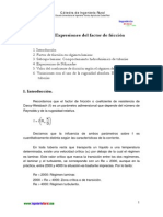 Factor de Fricción Para Distintos Regímenes