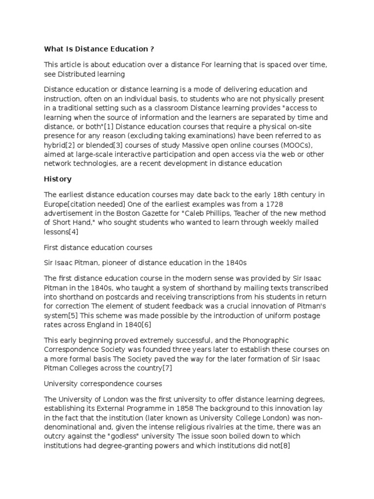 Understanding Distance Education | PDF | Distance Education ...
