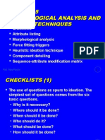 Morphological Analysis and Related Techniques