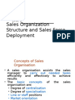 Sales Organization Structure and Sales Force Deployment: Unit 2
