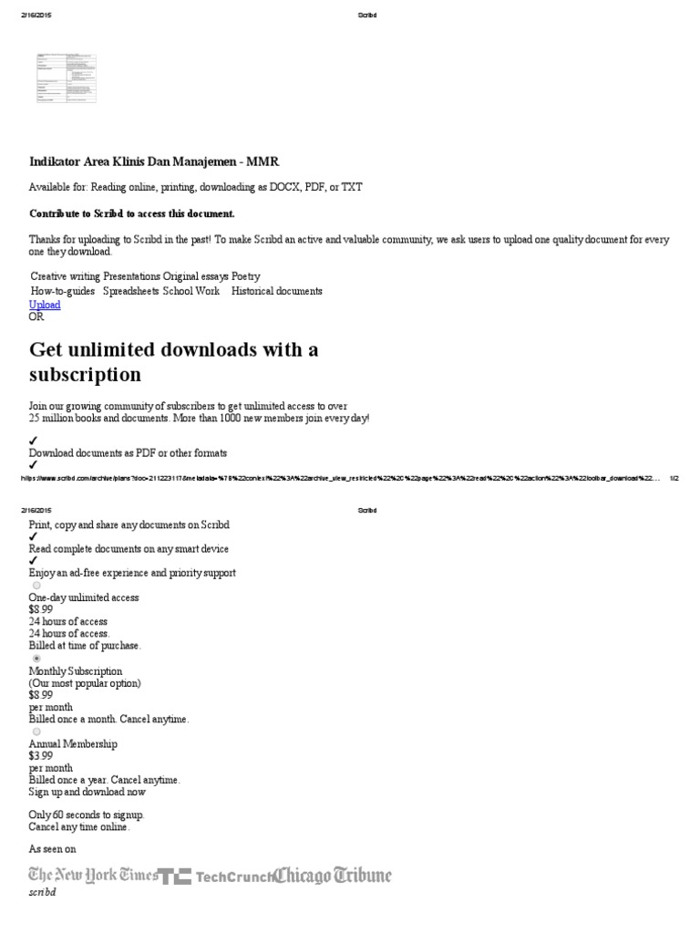 Clinical Management Indicators MMR | PDF