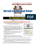 Harvard Congress Pre-Tournament Bulletin 2015