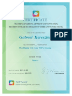 Certificate Tefl Tesol