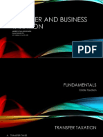 Transfer and Business Taxation (Preliminaries)