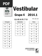 Prova de Medicina Fps 2014