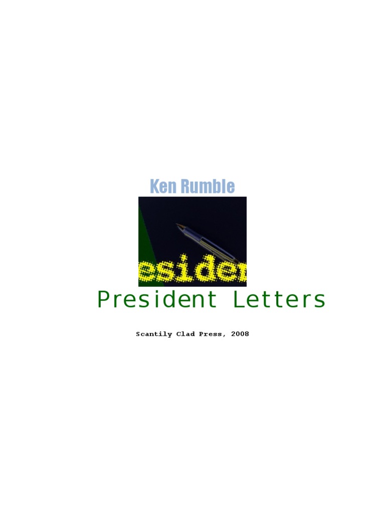 Letters to the President: A Personal Plea | PDF | Reason | Love
