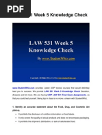 LAW 531 Week 5 Knowledge Check Question Answers