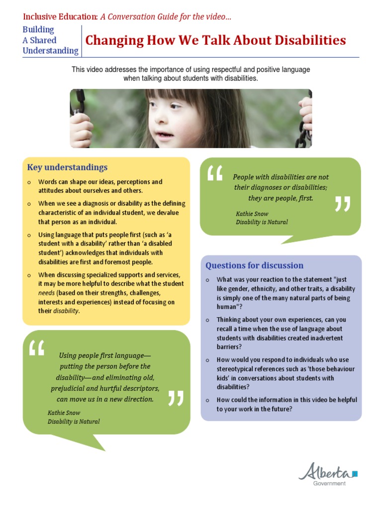 Respectful Language for Disabilities | PDF | Disability | Prejudices