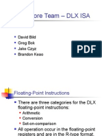 DLX ISA Floating-Point and Load/Store Instructions