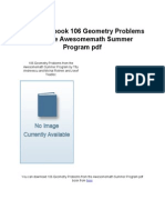 106 Geometry Problemsfromthe Awesomemath Summer Program