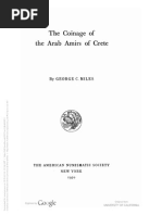 The Coinage of The Arab Amirs of Crete / by George C. Miles