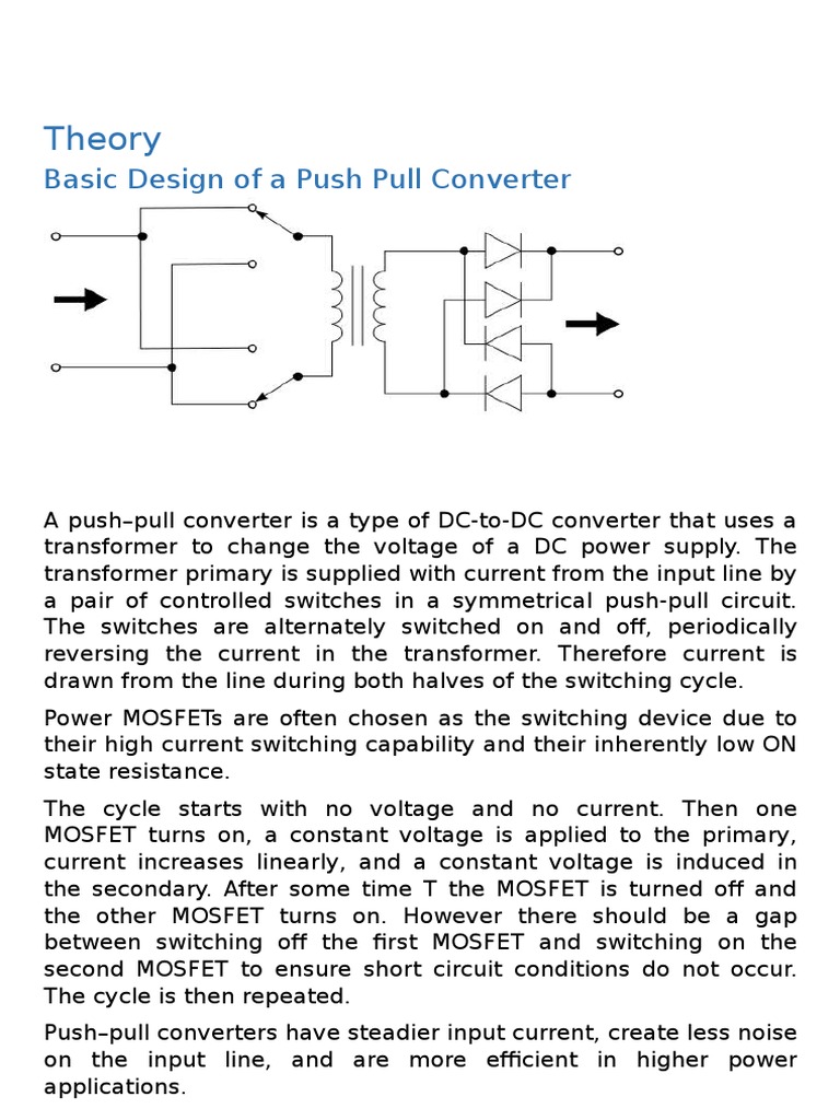 Design of Push Pull Converters PDF Power Supply Rectifier