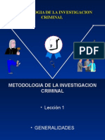 Metodologia de La Investigacion Criminal